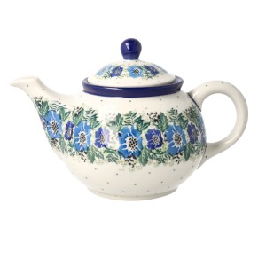 Czajnik Ceramika Artystyczna Bolesławiec do herbaty Sitko V 0,9 L E22 dek2839X