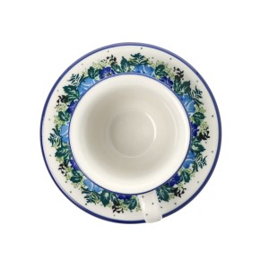 Filiżanka i spodek Ceramika Artystyczna Bolesławiec do herbaty V 0,18 L F770K dek2839X