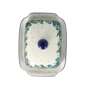 Maselnica Ceramika Artystyczna Bolesławiec kostka masła M295 dek2839X