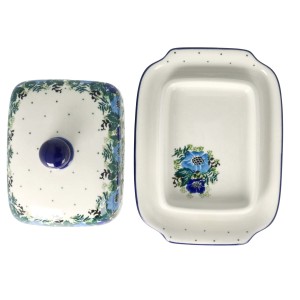 Maselnica Ceramika Artystyczna Bolesławiec kostka masła M295 dek2839X