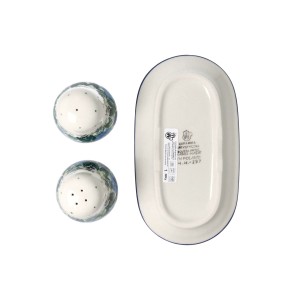 Solniczka i pieprzniczka Ceramika Artystyczna Bolesławiec komplet S131 dek2839X