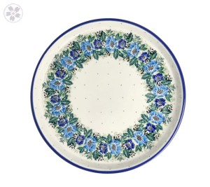 Taca Ceramika Artystyczna Bolesławiec na ciasto 24,5 cm T400 dek2839X