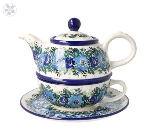 Czajnik z filiżanką Ceramika Artystyczna Bolesławiec V 0,6 L C01 DEK2839X