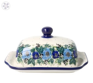 Maselnica Ceramika Artystyczna Bolesławiec kostka masła M295 dek2839X