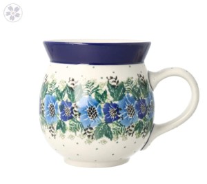 Kubek Ceramika Artystyczna Bolesławiec czeski duży V 0,45 L K073 dek2839X