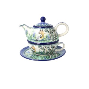 Czajnik z filiżanką Ceramika Artystyczna Bolesławiec V 0,6 L C01 DEKU5076