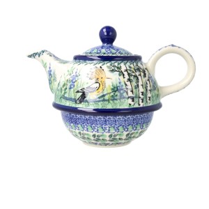 Czajnik z filiżanką Ceramika Artystyczna Bolesławiec V 0,6 L C01 DEKU5076