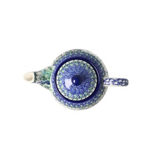 Czajnik Ceramika Artystyczna Bolesławiec do herbaty Sitko V 0,9 L E22 dekU5076