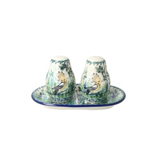 Solniczka i pieprzniczka Ceramika Artystyczna Bolesławiec komplet S131 dekU5076