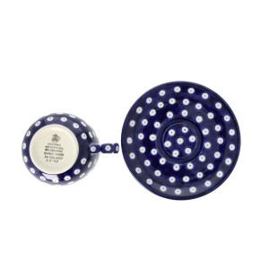 Filiżanka i spodek Ceramika Artystyczna Bolesławiec do kawy V 0,2 L F768K dek70AX