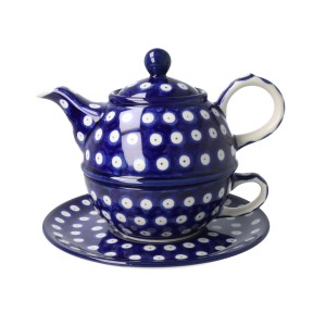 Czajnik z filiżanką Ceramika Artystyczna Bolesławiec V 0,6 L C01 DEK70AX