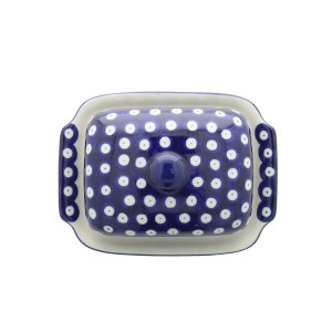 Maselnica Ceramika Artystyczna Bolesławiec kostka masła M295 dek70AX