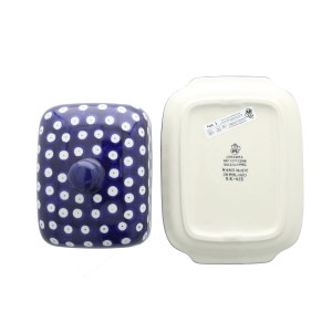 Maselnica Ceramika Artystyczna Bolesławiec kostka masła M295 dek70AX