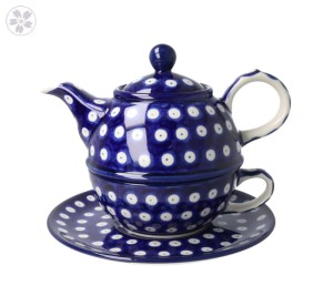 Czajnik z filiżanką Ceramika Artystyczna Bolesławiec V 0,6 L C01 DEK70AX