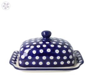 Maselnica Ceramika Artystyczna Bolesławiec kostka masła M295 dek70AX