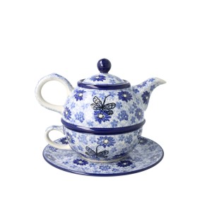 Czajnik z filiżanką Ceramika Artystyczna Bolesławiec V 0,6 L C01 DEK2999X