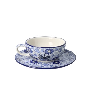 Czajnik z filiżanką Ceramika Artystyczna Bolesławiec V 0,6 L C01 DEK2999X