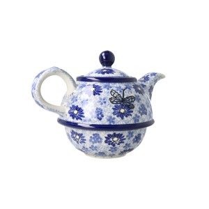 Czajnik z filiżanką Ceramika Artystyczna Bolesławiec V 0,6 L C01 DEK2999X