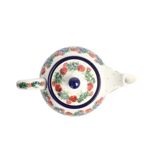 Czajnik Ceramika Artystyczna Bolesławiec do herbaty Sitko V 0,9 L E22 dek1535X