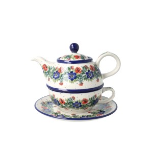 Czajnik z filiżanką Ceramika Artystyczna Bolesławiec V 0,6 L C01 DEK1535X