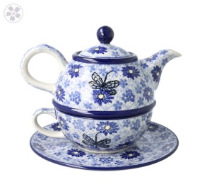 Czajnik z filiżanką Ceramika Artystyczna Bolesławiec V 0,6 L C01 DEK2999X