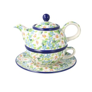 Czajnik z filiżanką Ceramika Artystyczna Bolesławiec V 0,6 L C01 DEKU4902