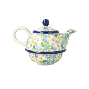 Czajnik z filiżanką Ceramika Artystyczna Bolesławiec V 0,6 L C01 DEKU4902