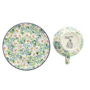 Czajnik z filiżanką Ceramika Artystyczna Bolesławiec V 0,6 L C01 DEKU4902