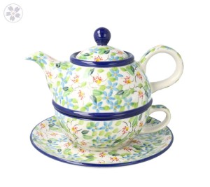 Czajnik z filiżanką Ceramika Artystyczna Bolesławiec V 0,6 L C01 DEKU4902