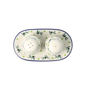 Solniczka i pieprzniczka Ceramika Artystyczna Bolesławiec komplet S131 dek2414X