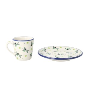 Filiżanka i spodek Ceramika Artystyczna Bolesławiec espresso V 0,09 L F66dek 2414X