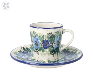 Filiżanka i spodek Ceramika Artystyczna Bolesławiec espresso V 0,09 L F66dek 2839X