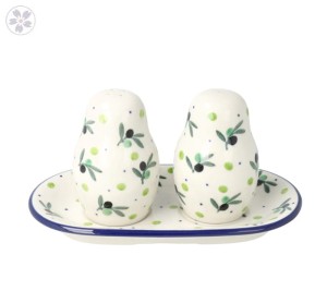 Solniczka i pieprzniczka Ceramika Artystyczna Bolesławiec komplet S131 dek2414X