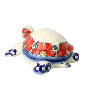 Pojemnik z pokrywą żółw Pigwa Ga