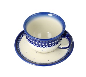 Filiżanka i spodek V 0,2 L Kropki Galia