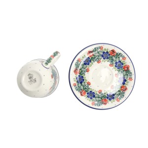 Filiżanka i spodek Ceramika Artystyczna Bolesławiec V 0,2 L B66 dek1535X