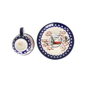 Filiżanka i spodek Ø 11,8/16 cm V 0,22 L Bolesławiec GU775 DEKDUOK171