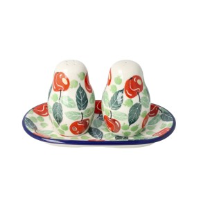 Solniczka i pieprzniczka Ceramika Artystyczna Bolesławiec komplet S131 dek3248X