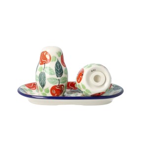 Solniczka i pieprzniczka Ceramika Artystyczna Bolesławiec komplet S131 dek3248X