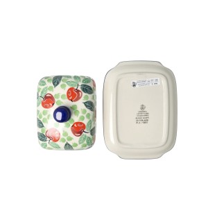 Maselnica Ceramika Artystyczna Bolesławiec kostka masła M295 dek3248X