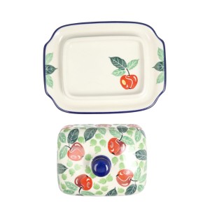 Maselnica Ceramika Artystyczna Bolesławiec kostka masła M295 dek3248X