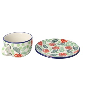 Filiżanka i spodek Ceramika Artystyczna Bolesławiec do kawy V 0,2 L F768K dek3248X