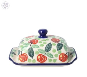 Maselnica Ceramika Artystyczna Bolesławiec kostka masła M295 dek3248X