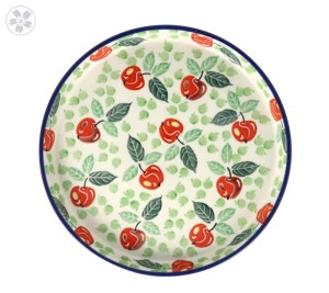 Taca Ceramika Artystyczna Bolesławiec na ciasto 24,5 cm T400 dek3248X