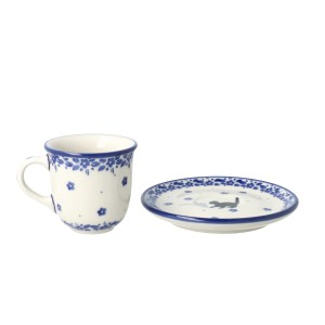 Filiżanka i spodek Ceramika Artystyczna Bolesławiec espresso V 0,06 L B10 dek2588X