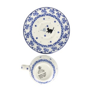 Filiżanka i spodek Ceramika Artystyczna Bolesławiec do kawy V 0,2 L F768K dek2588X