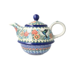 Czajnik z filiżanką Ceramika Artystyczna Bolesławiec V 0,6 L C01 DEKU3357