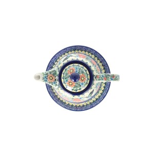 Czajnik z filiżanką Ceramika Artystyczna Bolesławiec V 0,6 L C01 DEKU3357