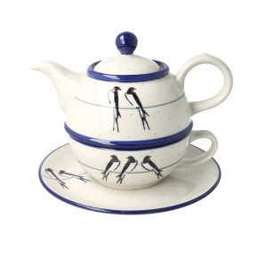 Czajnik z filiżanką Ceramika Artystyczna Bolesławiec V 0,6 L C01 DEKU4831