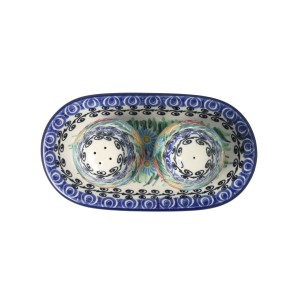 Solniczka i pieprzniczka Ceramika Artystyczna Bolesławiec komplet S131 dekU4475